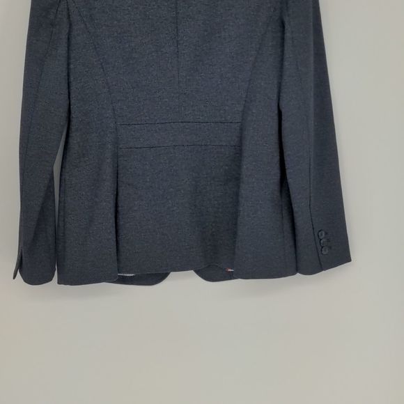 Talbots Women's Blue Twill Piqué Stretch Knit Aberdeen Blazer Jacket Size 4 - Picture 13 of 15